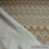 Stoff Wolle Polyacryl Köper Zickzack beige angeraut Decke Vorhang Bild 5