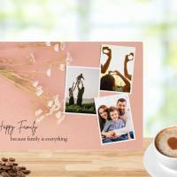 Glasschneidebrett, Schneidebrett aus Glas personalisiert mit Ihren Wunschbildern Familiy & Friends Bild 1