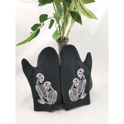 Ofenhandschuh Skeleton Paar