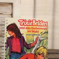 Retro Notizbuch "Trixie Belden und das Geheimnis im Wald" aus altem Kinderbuch upcycling Geschenk Bild 2