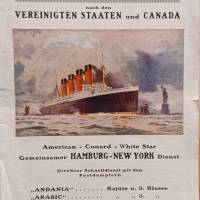 Cunard Line- mit Fahrplan  - Hamburg - New York - Canada - 1925 Bild 4