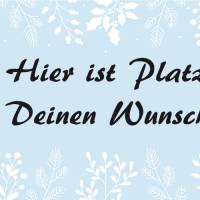 Banner Winterzeit 100 x 50 cm - personalisierbar | Pflanzen-Ornamente - personalisierbar mit Wunschtext Bild 2
