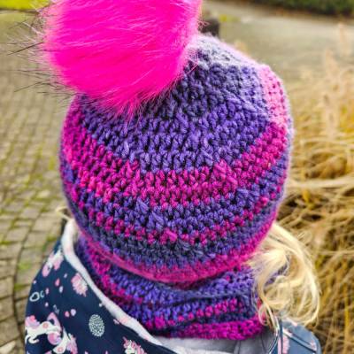 Häkelanleitung für Mütze und Loop ,,Happy Winter