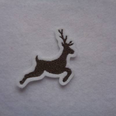 Applikation kleiner Hirsch zum Aufbügeln