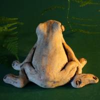 Keramikfrosch kleine Froschskulptur kleines Keramikobjekt für den Garten Haus oder Wintergarten Bild 4