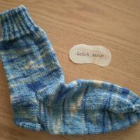 Socken für Herren, Größe 43 / 44, blau beige Bild 2