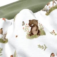 Strampelsack Pucksack Schlafsack "Waldtiere" - Sommer oder Winter - Geschenk Geburt - Baby Frühchen Jungen Mädch Bild 2