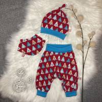 Babyset aus Hose, Halstuch und Mütze / Gr.68 / Weihnachten Bild 2