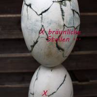 Keramik Stele mit kleiner Drachenechse frostfeste Gartenkeramik Keramikkunst Bild 9