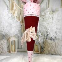 Schultüte aus Stoff in bordeaux und rosa mit Kirschen Pferd personalisiert mit Name 70cm oder 85cm Bild 5
