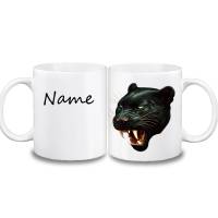 Tasse Panther mit Name aus Keramik / Personalisierbar Bild 1