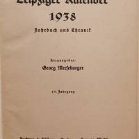 Leipziger Kalender 1938  - Jahrbuch und Chronik Bild 2
