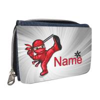 Ninja Geldbörse mit Namen / Geldbeutel / Personalisierbar / Kinder Teenager / Geschenk Einschulung Bild 1