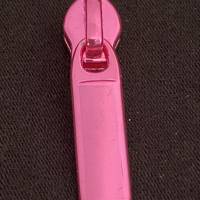 Zipper Intense Colors, schmal, pink / Schieber für schmale Endlosreißverschlüsse mit Spiralraupe / Anhänger / Puller Bild 1