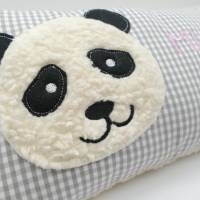Pandakissen Namenskissen Taufkissen Kuschelkissen Kindergartenkissen Geburtsgeschenk Panda Pandabär Bild 4