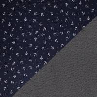 16,50 Euro/m  Nano Softshell Fiete mit Anker und Sternen blau Bild 2