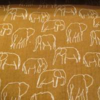 Musselin Elefanten Snoozy Fabrics - Ziegel Rot Oeko-Tex Standard 100 (1m/10,00 €) Bild 2