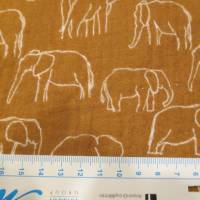 Musselin Elefanten Snoozy Fabrics - Ziegel Rot Oeko-Tex Standard 100 (1m/10,00 €) Bild 3