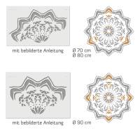 Schablone Mandala in vielen Größen für deine Wandgestaltung, Textilgestaltung, Schablonendruck Bild 5