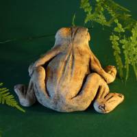 Keramikfrosch kleine Froschskulptur kleines Keramikobjekt für den Garten Haus oder Wintergarten Bild 2