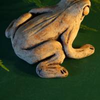 Keramikfrosch kleine Froschskulptur kleines Keramikobjekt für den Garten Haus oder Wintergarten Bild 6
