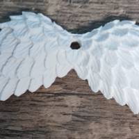 Keraflottfiguren Flügelals Teelichthalter klein in weiß oder schwarz - Pastelltöne möglich Bild 2