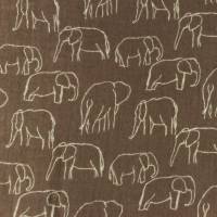 Musselin Elefanten Snoozy Fabrics Mauve Oeko-Tex Standard 100 (1m/10,00 €) Bild 1