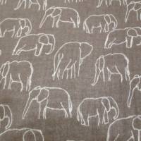 Musselin Elefanten Snoozy Fabrics Mauve Oeko-Tex Standard 100 (1m/10,00 €) Bild 2