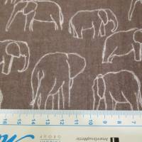 Musselin Elefanten Snoozy Fabrics Mauve Oeko-Tex Standard 100 (1m/10,00 €) Bild 3