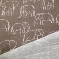 Musselin Elefanten Snoozy Fabrics Mauve Oeko-Tex Standard 100 (1m/10,00 €) Bild 4