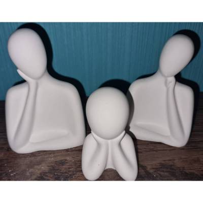 Keraflottfiguren Familie Mama Papa Kind Paar weiß schwarz