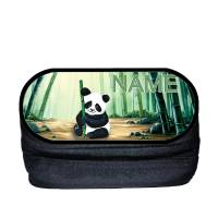 Panda Stiftebox personalisiert | Stiftetui mit Namen | Schlampermäppchen | Stiftemäppchen Bild 1