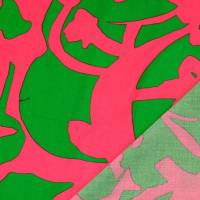 Viskose Popeline Senta Abstrakt grün-pink (1m/12,-€) Bild 3