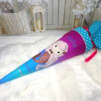 Schultüte Meerjungfrau mit Glitzer Farbverlauf Zuckertüte Mermaid Bild 3