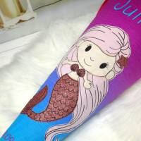 Schultüte Meerjungfrau mit Glitzer Farbverlauf Zuckertüte Mermaid Bild 4