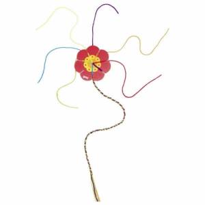 Strickblume plus Garn - Geschenk zum Selberbasteln für Oma oder Erzieherin / Kinder Geschenk Bastelset Bild 1