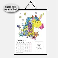 Kalender 2024 Funny-Art zum Ausdruck, Monatskalender Din A5/A4, digitale Datei zum download Bild 2