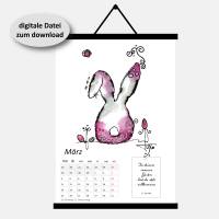 Kalender 2024 Funny-Art zum Ausdruck, Monatskalender Din A5/A4, digitale Datei zum download Bild 4