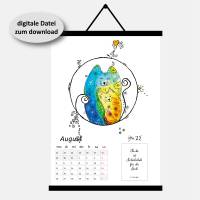 Kalender 2024 Funny-Art zum Ausdruck, Monatskalender Din A5/A4, digitale Datei zum download Bild 9