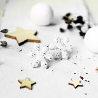 Ohrstecker Schneeflocken aus Polymer Clay • Ohrschmuck | Ohrringe | Weihnachten Bild 1