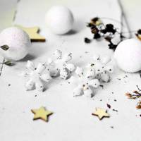 Ohrstecker Schneeflocken aus Polymer Clay • Ohrschmuck | Ohrringe | Weihnachten Bild 4