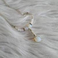Elben Halskette mit matten Opalit Perlen/ Collier Kette/  Perlenkette Bild 4