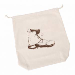 Schuhbeutel  zum Bemalen - Schuhbeutel aus Baumwolle (35x39cm) - Geschenk für Oma, Geschenk für Erzieherin Bild 1