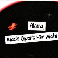 Glückwunschkarte Sprüche-Karte - witzig Alexa - mach Sport für mich u.a. zum Fitness Geschenk basteln Bild 1