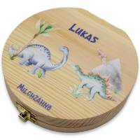 Milchzahndose personalisiert "Dino" / Milchzahnbox aus Holz Bild 3