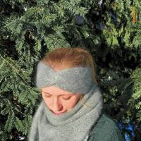 Stirnband gestrickt Damen Kopfband Mohair Seide wool Geschenk Hochzeit Wedding Christmas Weihnacht Geburtstag Birthday Bild 2