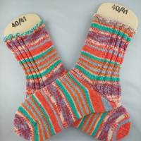 Socken Größe 40/41, handgestrickt, Stricksocken für warme Füße Bild 2