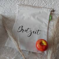 Brötchenbeutel / Brotbeutel / Semmeltasche aus Baumwolle - Brotzeit Bild 1