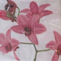 10 einzelne Lunchservietten Orchideen, Zweige mit rosa Blüten, von Stewo Bild 1