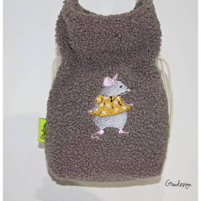 Teddyfell Umhängetasche mit Maus – Trendige Schultertasche für Herbst & Winter